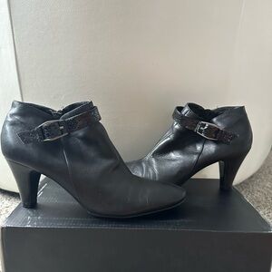 Bandolino Black Ankle Booties with Strap Accent